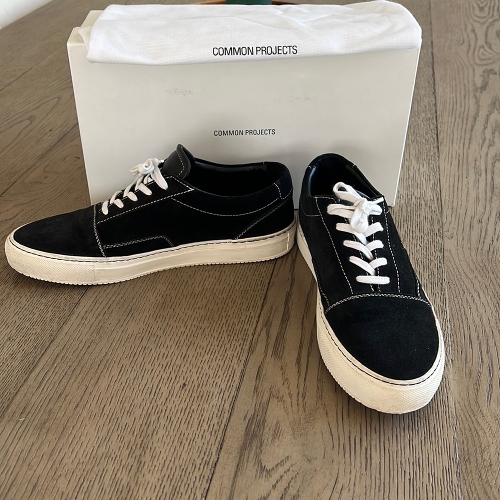 Black suede men’s Common Projects
